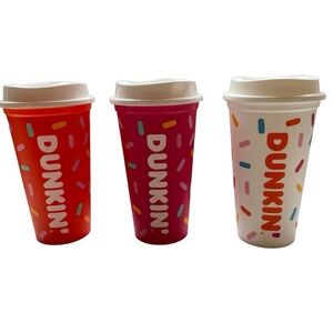 Dunkin' set of 3-16oz reusable cups